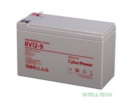 CyberPower Аккумуляторная батарея RV 12-9 12V/9Ah {клемма F2, ДхШхВ 151х65х94мм, высота с клеммами 100, вес 2,8кг, срок службы 8 лет}