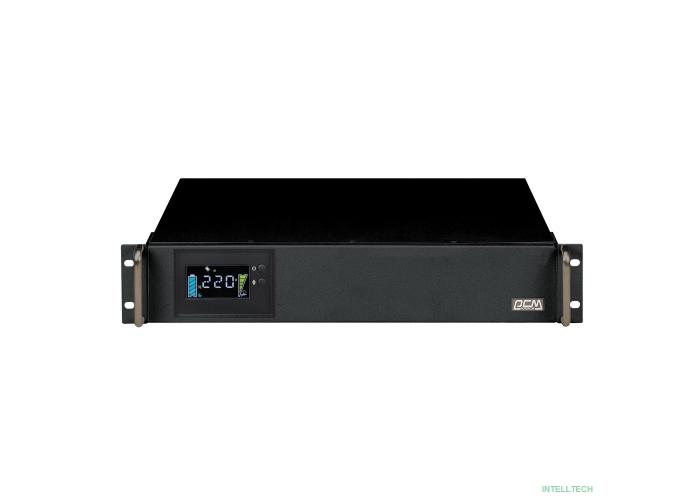 PowerCom King Pro RM KIN-3000AP LCD (3U) ИБП {Line-Interactive, 3000VA/2400W, Rack, 6х С13, Serial+USB, SmartSlot, RS-232} (1152615)