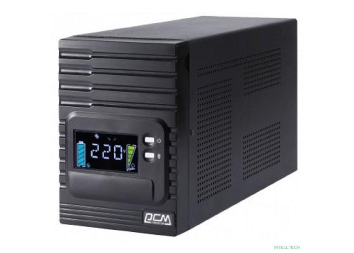 PowerCom Smart King Pro+ SPT-1000-II LCD ИБП {Line-Interactive, 1000 ВА / 800 Вт, Tower, 8xC13 с резервным питанием, USB, SNMPslot} (1152559)