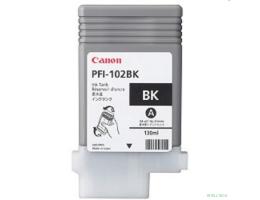 Canon PFI-102Bk 0895B001 Картридж для Canon iPF605/ iPF610/ iPF650/ iPF655/ iPF710/ iPF750/ iPF755/ LP17/ iPF510, Чёрный, 130 мл.