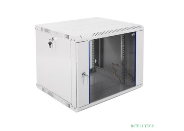 ЦМО Шкаф телекоммуникационный настенный разборный 9U (600х520) дверь стекло (ШРН-Э-9.500) (1 коробка)