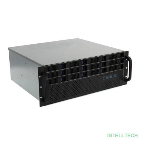 Procase ES412XS-SATA3-B-0 Корпус 4U Rack server case (12 SATA3/SAS 12Gb hotswap HDD), черный, без блока питания, глубина 400мм, MB 12