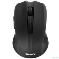 Беспроводная мышь Sven RX-350W чёрная (5+1кл. 600-1400DPI, SoftTouch, блист)