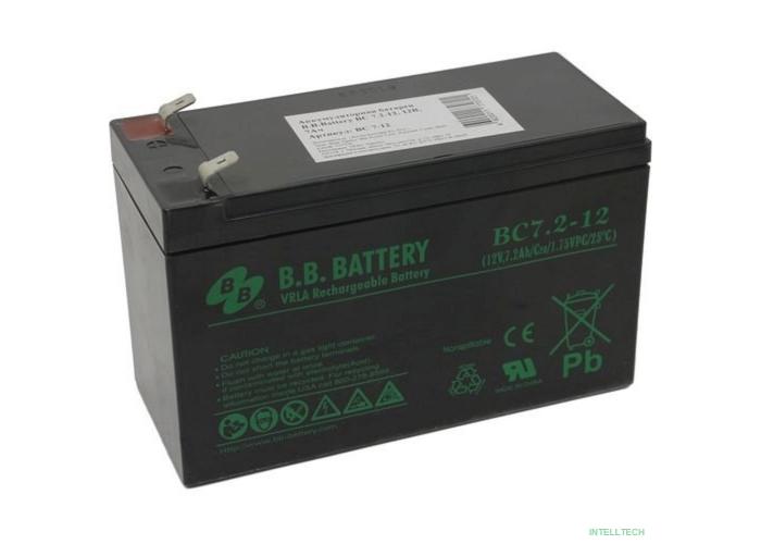 B.B. Battery Аккумулятор BC 7.2-12  (12V 7,2Ah)