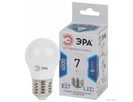 ЭРА Б0020554 Лампочка светодиодная STD LED P45-7W-840-E27 E27 / Е27 7Вт шар нейтральный белый свет 