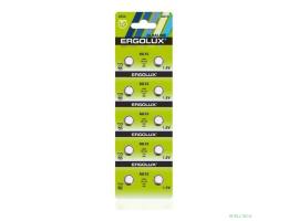 Ergolux AG10  BL-10 (AG10-BP10, LR54 /LR1130 /189 /389 батарейка для часов)(10 шт. в уп-ке)