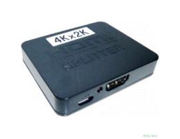 ORIENT HDMI 4K Splitter HSP0102HL, 1->2, HDMI 1.4/3D, UHDTV 4K(3840x2160)/HDTV1080p/1080i/720p, HDCP1.2, питание от USB, пластик.корпус (30103)