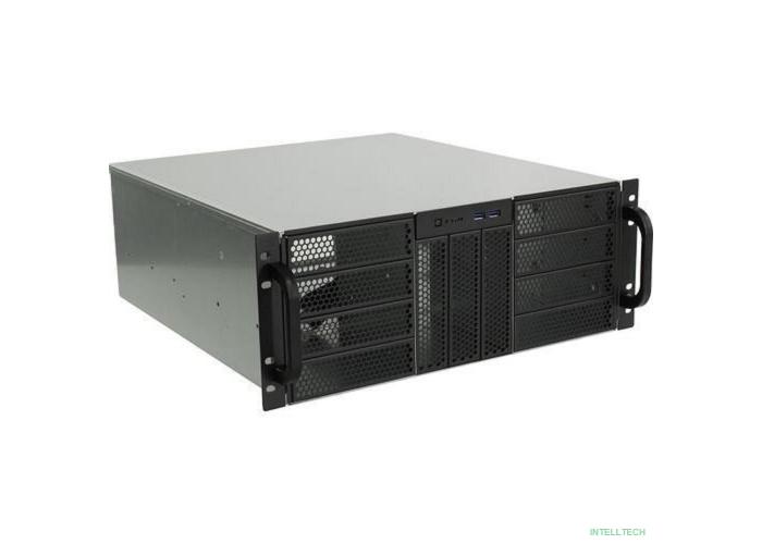 Procase RE411-D4H11-E-55 Корпус 4U server case,4x5.25+11HDD,черный,без блока питания,глубина 550мм,MB EATX 12