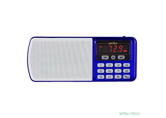 Perfeo радиоприемник цифровой ЕГЕРЬ FM+ 70-108МГц/ MP3/ питание USB или BL5C/ цвет синий (i120-BL) [PF_5027]