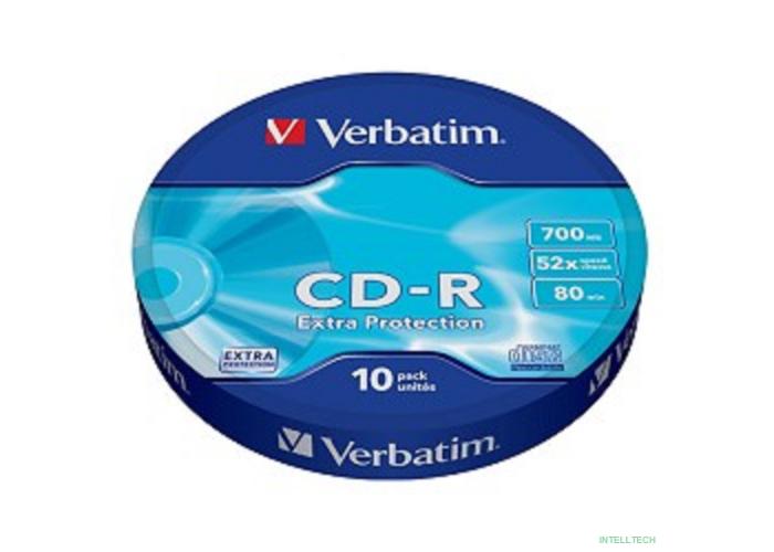 Verbatim  Диски CD-R  10шт. 52x 700Mb, Shrink (43725)