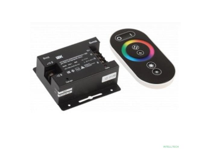 Iek LSC1-RGB-216-RF-20-12-B Контроллер с ПДУ радио (черный) RGB 3 канала 12В, 6А, 216Вт IEK