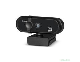 Exegate EX287383RUS Веб-камера ExeGateStream HD 4000 4K UHD T-Tripod (матрица 1/3" 8 Мп, 3840x2160, 32fps, 4-линзовый объектив (стекло), автофокус, шторка, USB, микрофон с шумоподавлением, поворотное 