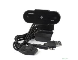 Exegate EX287385RUS Веб-камера ExeGate BlackView C525 HD (матрица 1/3"1,3 Мп,1280х720,720P,30fps,4-линзовый объектив,USB+35mm Jack,фиксированный фокус, микрофон с шумоподавлением, универсальное к