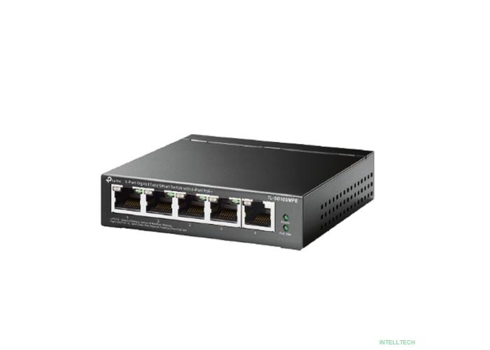 TP-Link TL-SG105MPE Коммутатор Easy Smart с 5 гигабитными портами (4 порта PoE+)