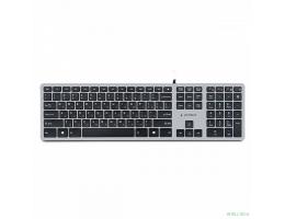 Клавиатура ноутбучного типа  Gembird KB-8420,{USB, ножничный механизм, клавиши управления громкостью, 104 клавиши, кабель 1,5м}					