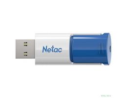 Netac USB Drive 512GB U182 Blue  <NT03U182N-512G-30BL>, USB3.0, сдвижной корпус, пластиковая бело-синяя