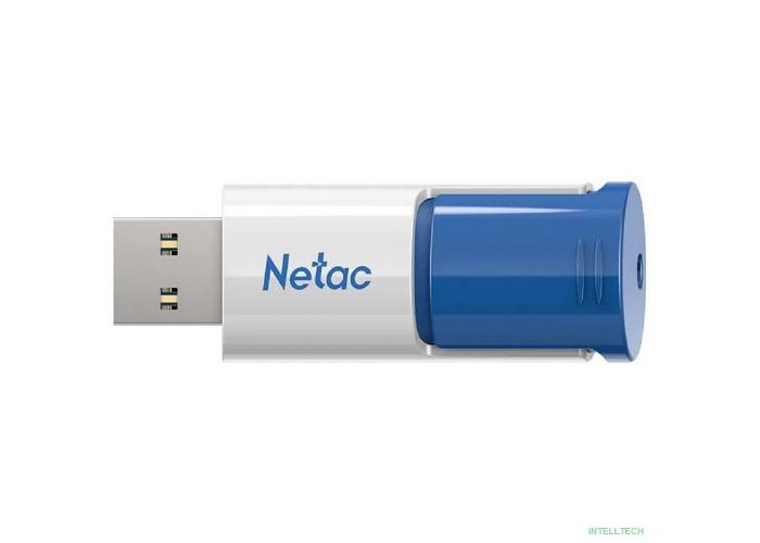 Netac USB Drive 512GB U182 Blue  <NT03U182N-512G-30BL>, USB3.0, сдвижной корпус, пластиковая бело-синяя