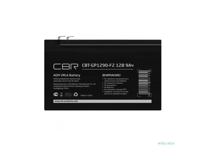 CBR Аккумуляторная VRLA батарея CBT-GP1290-F2 (12В 9Ач), клеммы F2