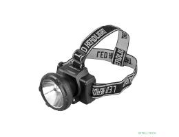 Ultraflash LED5364 (фонарь налобн аккум 220В, черный, 0,5 Ватт LED, 2 реж, пласт, бокс)