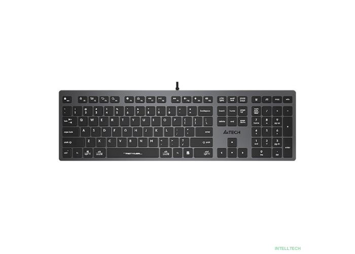 Клавиатура A4Tech Fstyler FX50 серый USB slim Multimedia (FX50 GREY) [FX50 GREY]