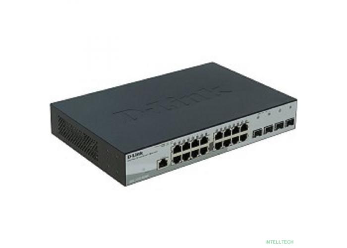 D-Link DGS-1210-20/ME/A1A Управляемый L2 коммутатор с 16 портами 10/100/1000Base-T и 4 портами 1000Base-X SFP