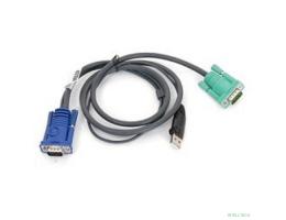 ATEN 2L-5202U Кабель KVM  USB(тип А Male)+HDB15(Male) <->  SPHD15(Male) 1,8м., черный.