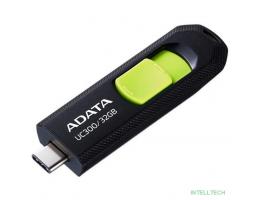 A-DATA Flash Drive 32GB  USB (Type-C) A-Data UC300 USB3.2, черный и зеленый [acho-uc300-32g-rbk/gn]