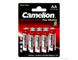 Camelion Plus Alkaline BL8 LR6 (LR6-BP5+3, батарейка,1.5В) (8 шт. в уп-ке)