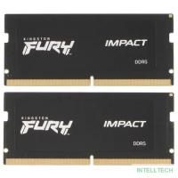 Память оперативная/ Kingston 32GB 4800MT/s DDR5 CL38 SODIMM (Kit of 2) FURY Impact PnP KF548S38IBK2-32