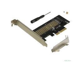 ORIENT C300E, Переходник PCI-E 4x->M.2 M-key NVMe SSD, тип 2230/2242/2260/2280, планки крепления в комплекте (31100)