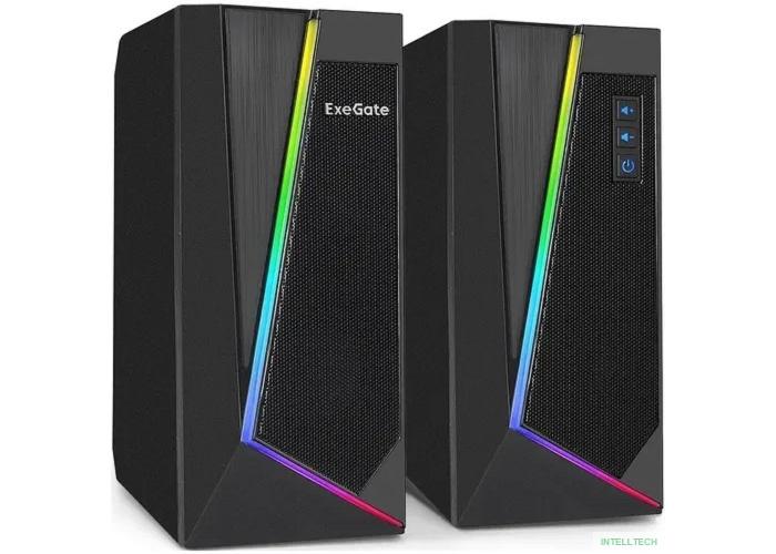 ExeGate Accord 240 (питание USB, 2х3Вт (6Вт RMS), 60-20000Гц, цвет черный, RGB подсветка, Color Box) [EX289688RUS]