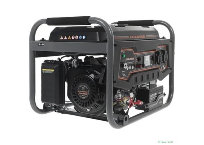Генератор CARVER PPG- 3900AE бензин [01.020.00021] { (LT-170F, 2,9/3,2кВт, 220В, бак 15л, эл. стартер)(16шт/пал) }