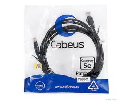 Cabeus PC-UTP-RJ45-Cat.5e-3m-BK Патч-корд UTP, категория 5e, 3 м, неэкранированный, черный