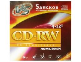 VS CD-RW 80 4-12x конверт/5 (620175)