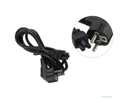 Exegate ES281010RUS Кабель питания ноутбуков ExeGate Special PC5-1,8S (Евровилка Schuko->С5) (3-pin) 0.75mm2, ССА, черный, 1.8м.