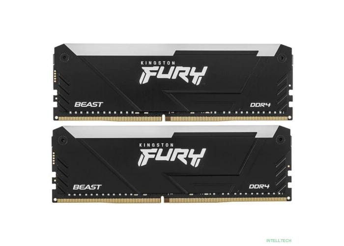 Kingston DDR4 DIMM 32GB Kit 2x16Gb KF432C16BB12AK2/32 PC4-25600, 3200MHz, CL16, RGB