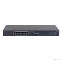 DAHUA DH-CS4220-16GT-240 16-портовый гигабитный PoE коммутатор с функцией облачного управления 16 RJ45 10/100/1000Мбит/с (PoE/PoE+/Hi-PoE),  2 RJ45 10/100/1000Мбит/с (uplink), 2 SFP 1000Мбит/с (uplink
