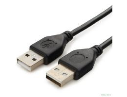 Cablexpert Кабель USB2.0 AM/AM, экран, 28/26AWG, медь, Pro, 3м, черный, пакет (CC-USB2-AMAM-3M)
