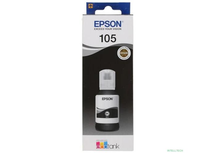EPSON C13T00Q140  Контейнер 105  с черными пигментными чернилами для L7160/7180, 140 мл