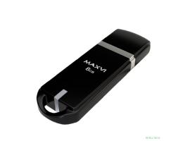 Maxvi USB Drive 8GB P3 black, монолит с колпачком, ABS пластик, USB 2.0