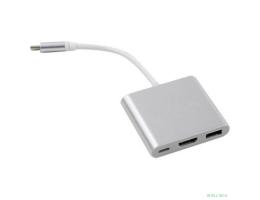 Telecom Кабель-концентратор USB3.1 TypeCm -->HDMI+USB3.0 +PD charging 4K@30Hz <TUC010T>