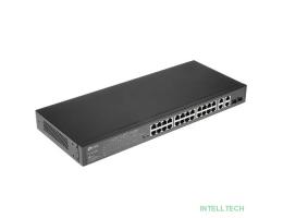 TP-Link SL2428P Коммутатор JetStream Smart с 24 портами RJ45 10/100 Мбит/с, 4 гигабитными портами RJ45 и 2 комбинированными портами RJ45/SFP