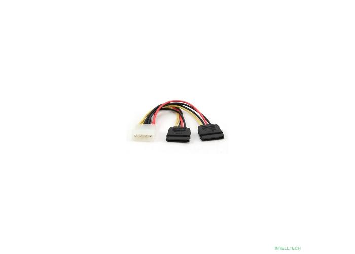 Cablexpert Кабель питания SATA CC-SATA-PSY-0.3M, 30см, molex 4pin/2x sata15pin, на 2 устр., пакет