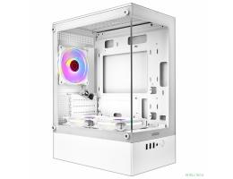 Ginzzu CL485 mATX FAN 3*12LD4 передняя панель Стекло Белый