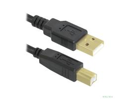 Defender USB04-10 PRO Кабель USB 2.0  для соед. 3.0м AM/BM , зол.конт, 2фер.фил.  (87431)