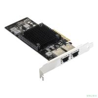 Exegate EX292507RUS Сетевой адаптер ExeGate EXE-X550-T2 (PCI-E x8 v3.0, порты 2xRJ45 (медные), 10Gb/s (10/5/2.5/1Gb/s, 100Mb/s), Server NIC Intel Chipset X550)