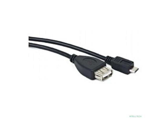Gembird/Cablexpert A-OTG-AFBM-001 AF/MicroBM, Кабель USB 2.0 OTG  , 0.15м, пакет 