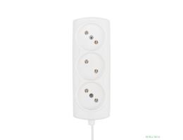 PROconnect (11-7206) Удлинитель STANDARD 3 гнезда, 1,5м, 2х0,75мм?, б/з, белый
