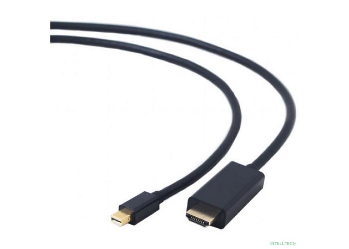 Cablexpert Кабель mDP-HDMI, 20M/19M, 1.8м, черный, позол.разъемы, пакет (CC-mDP-HDMI-6)