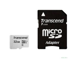 Micro SecureDigital 32Gb Transcend TS32GUSD300S-A {MicroSDHC Class 10 UHS-I, SD adapter}